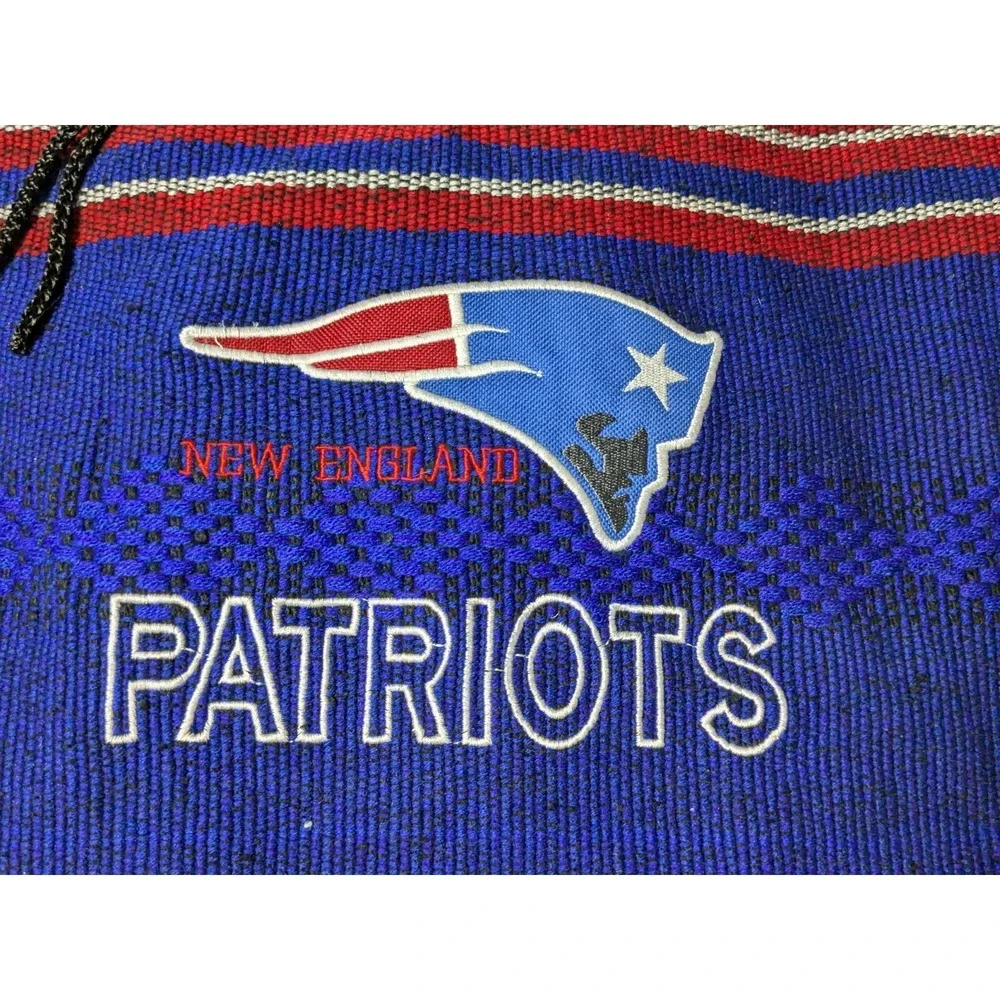 NEW ENGLAND PATROITS Red‎ Blue Drug Rug Mexican Baja Style Woven Backpack